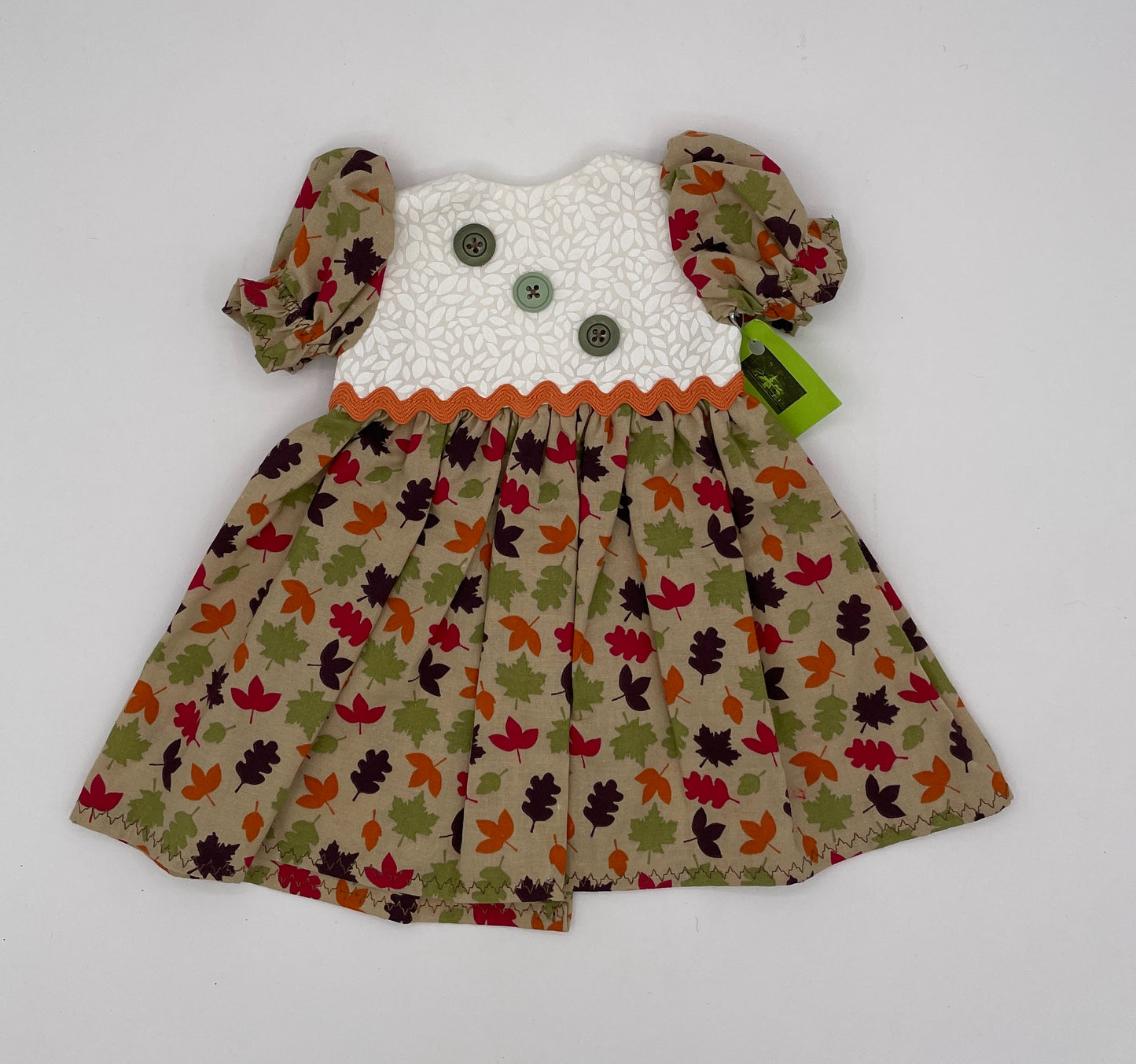 Autumn Leaf Dress for 18" Doll