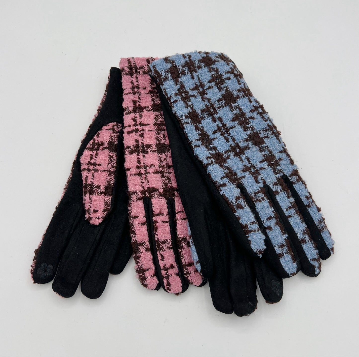 Classic Houndstooth in A Wool Feel Glove