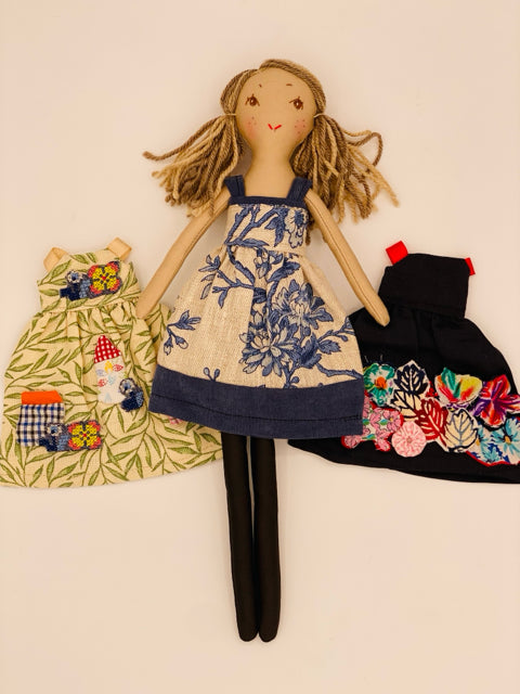 13" Dress Up Doll with Three Outfits