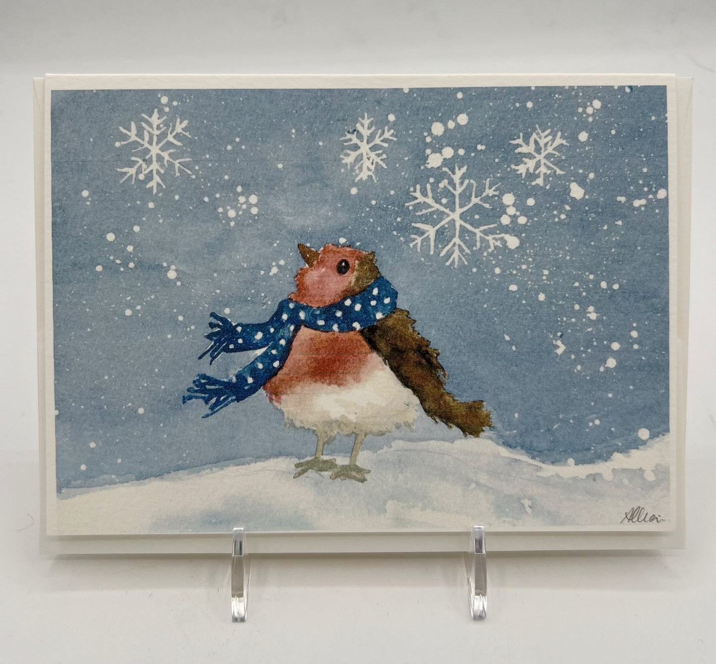 Snow Birdie Christmas Card