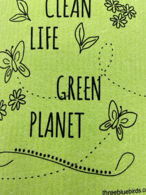 Clean Life Green Planet Swedish Dishcloth