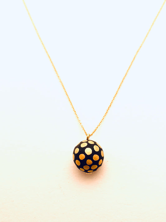 Ladybug Necklace, Black