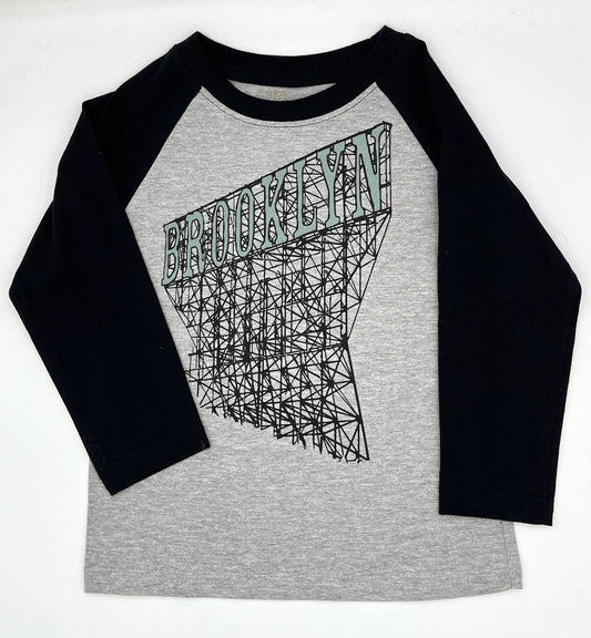 2 Y Brooklyn Scaffold T-shirt Raglan sleeve Black/Gray