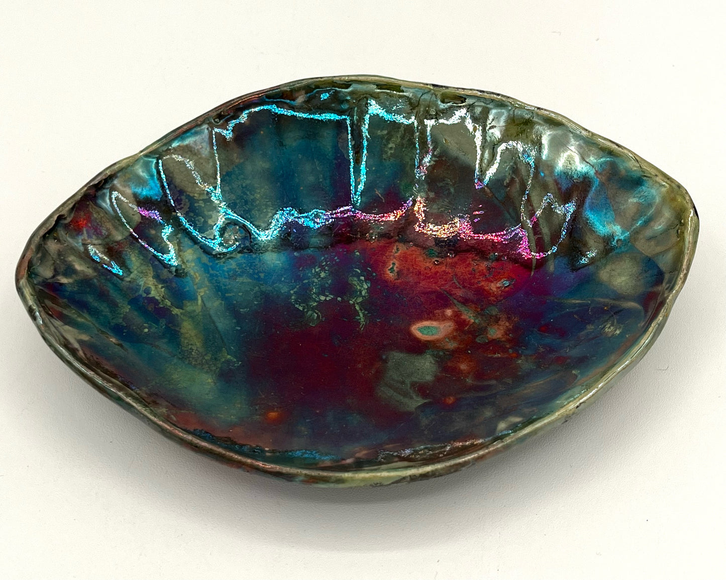 Raku Shell Shaped Trinket Dish