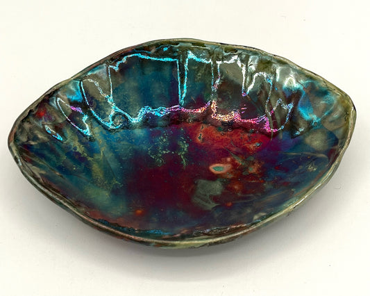 Raku Shell Shaped Trinket Dish