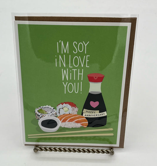 Soy In Love With You Anniversary Card