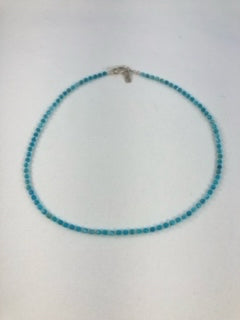 Turquoise Hill Tribe and Sterling Silver Necklace