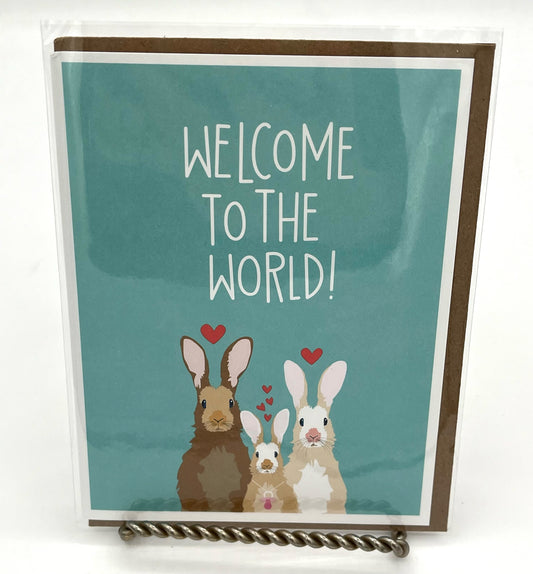 Welcome To the World Baby Hare Card