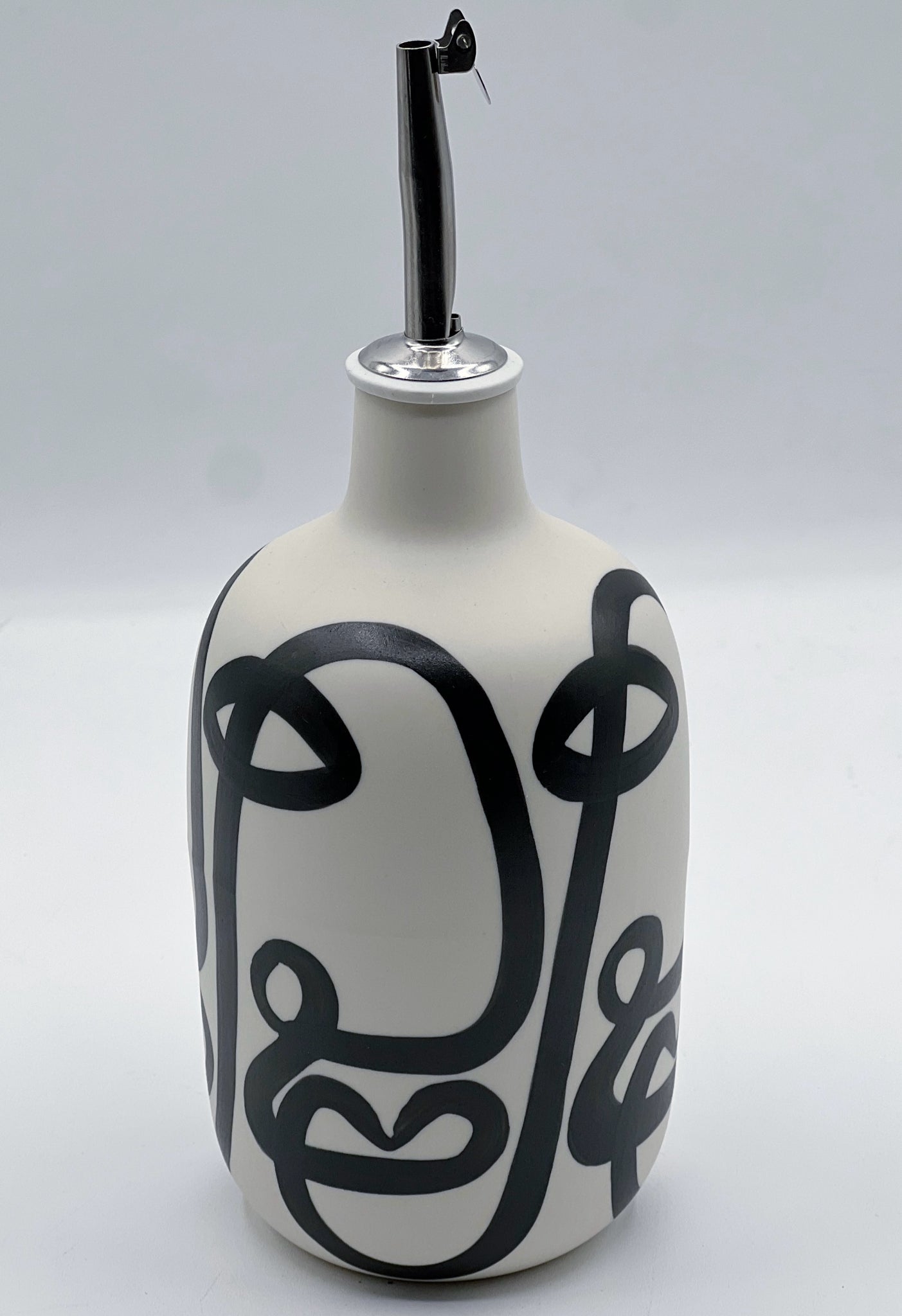 Black Cara Porcelain Olive Oil Cruet