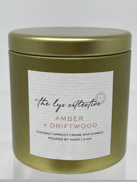 Amber & Driftwood Candle in Travel Tin