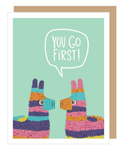 Two Pinatas Birthday Card