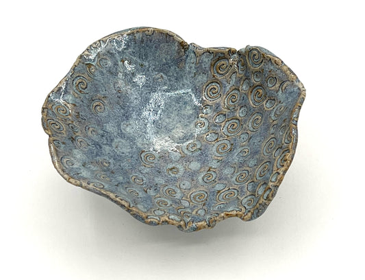 Light Blue Small Texturex Bowl With Bubble Design