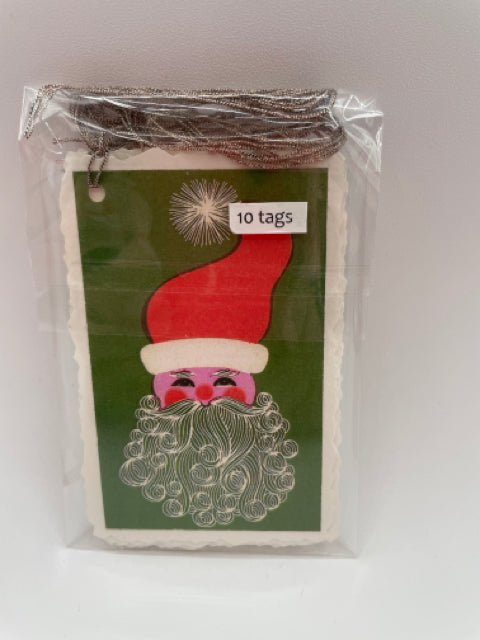 Santa's Face Christmas Tags