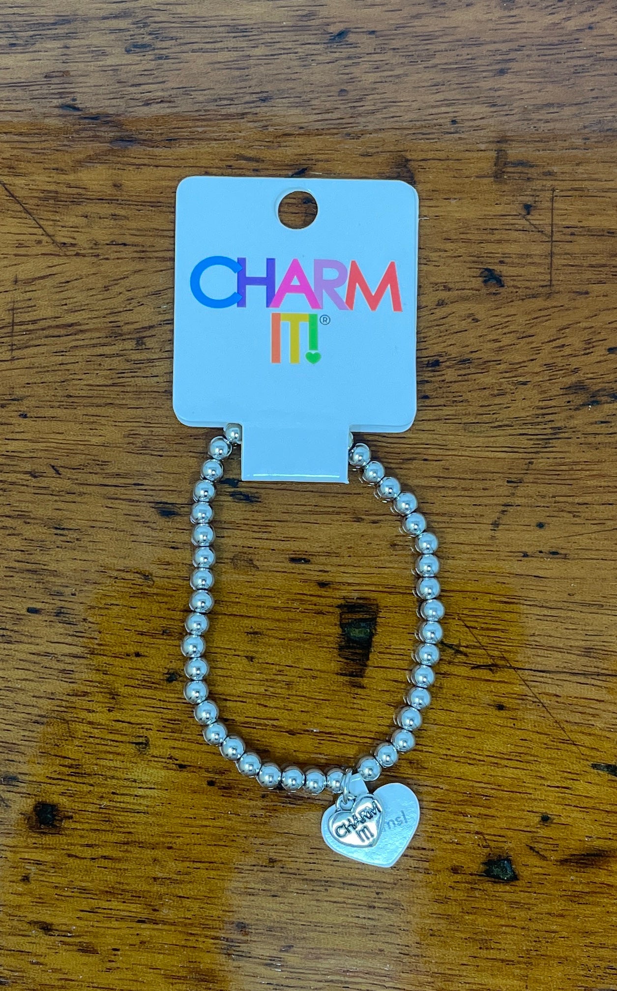 Charm It Silver Stretch Bracelet