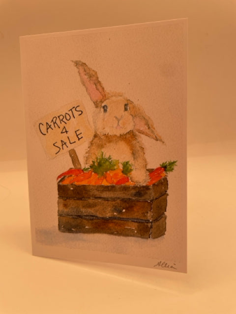 Carrots For Sale Easter Card