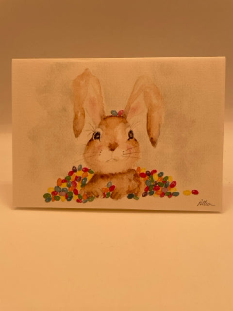 Bunny In Beans Easter Card