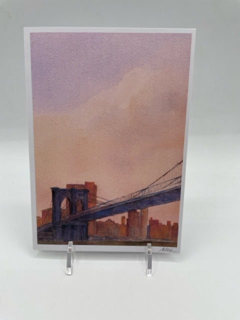 Brooklyn Bridge At Sunset Card