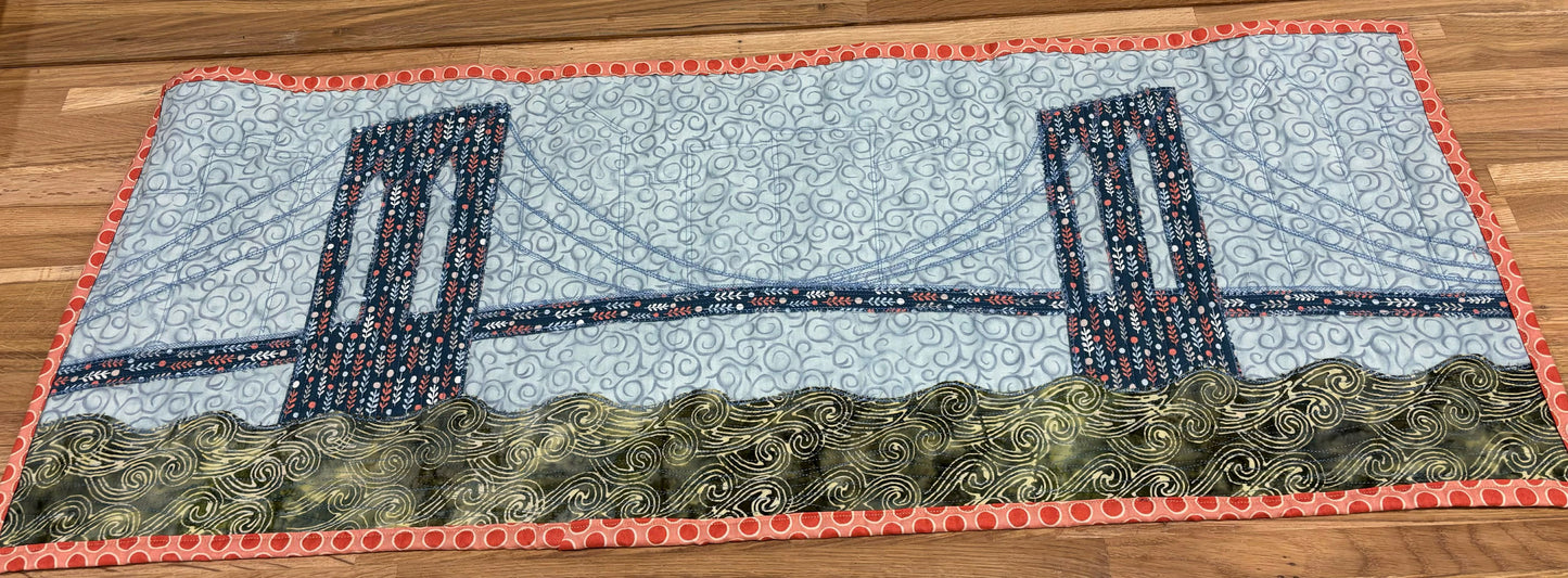 Quilted Table Runner - Brooklyn Bridge