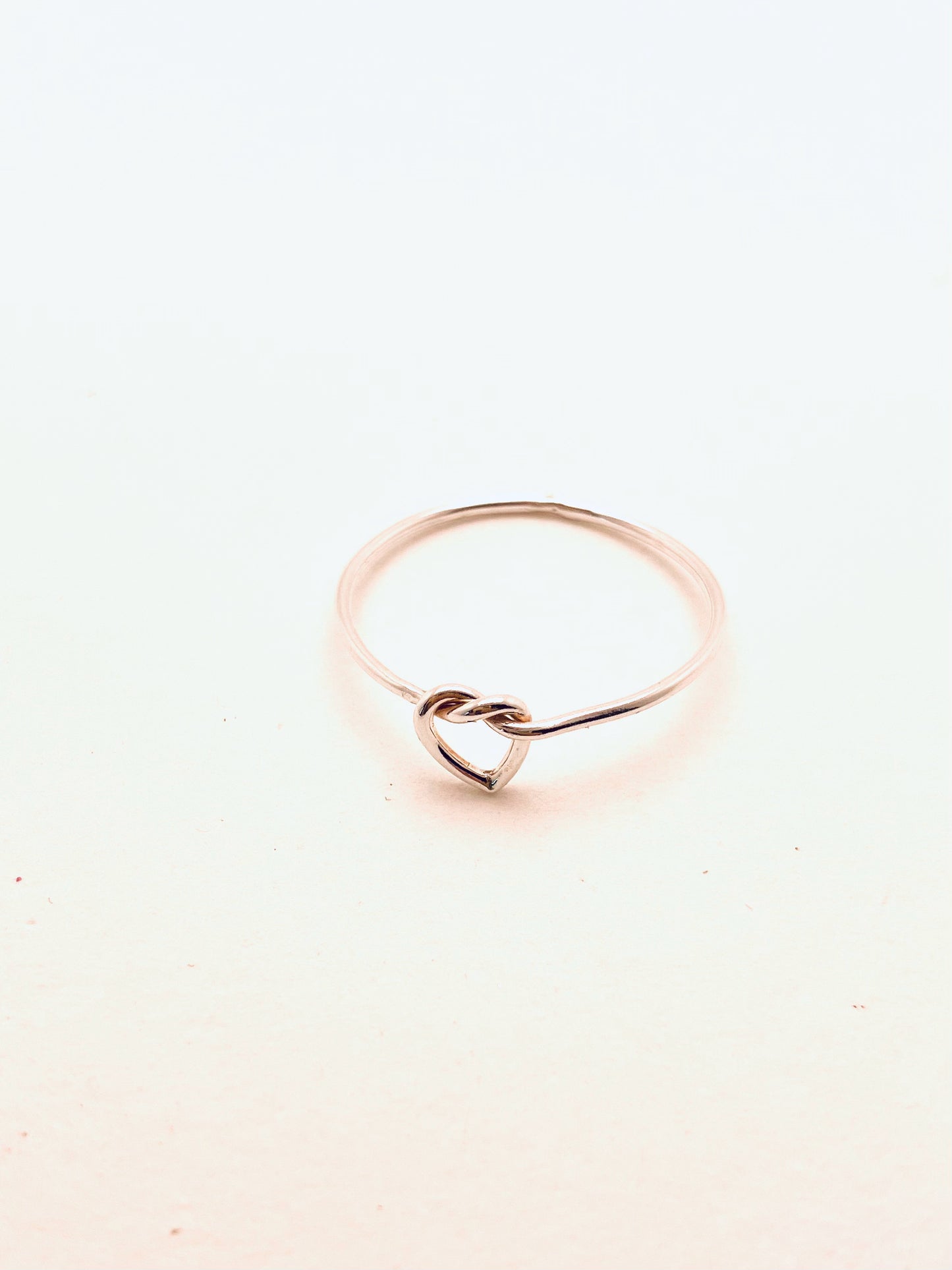 Sterling Silver Heart Knot Rings