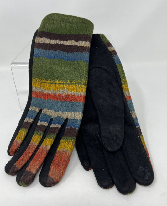 Ombre Stripe Texting Gloves