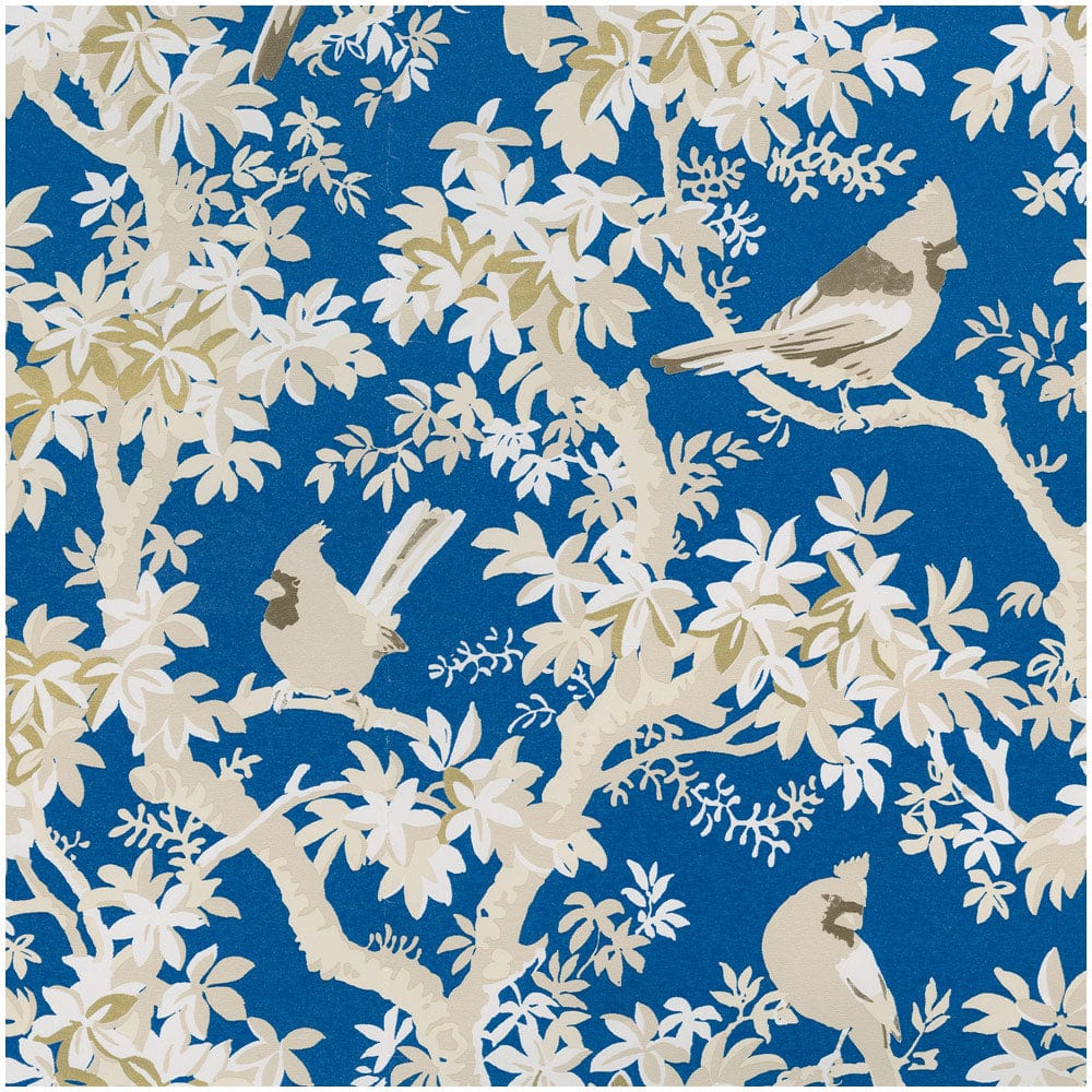 Scenic Song Birds China Blue Wrap