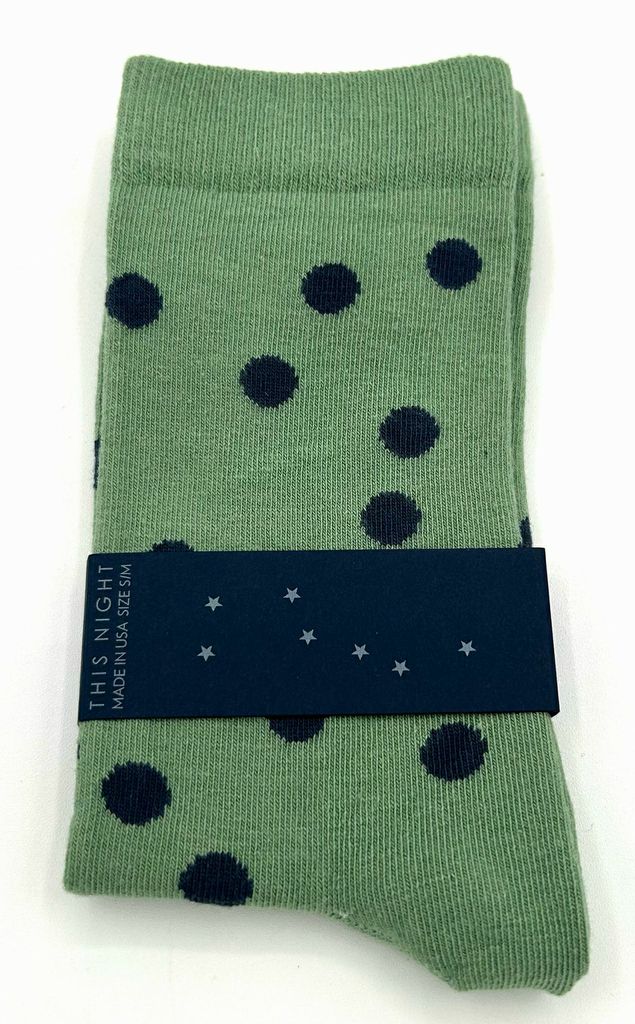 Liberty Green & Slate Blue Bubble Socks S/M