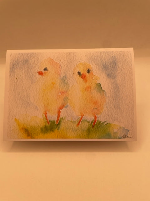 Two Chicks Easter Card