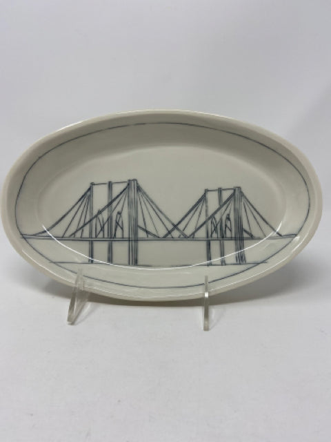 Oval Brooklyn Bridge Dish