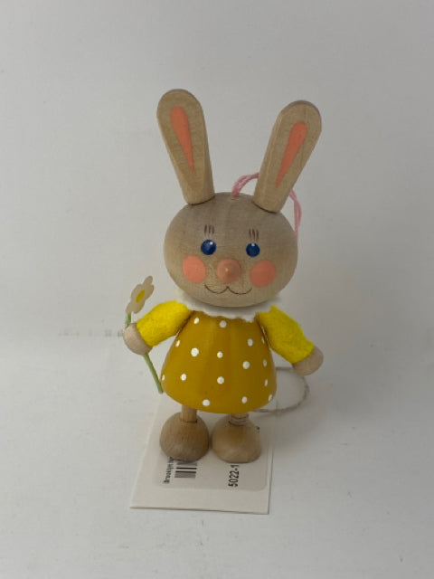 Yellow Wooden Bunny