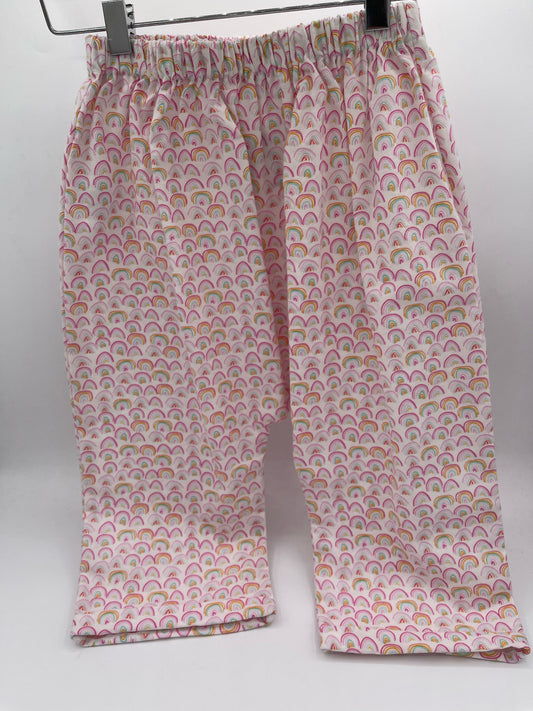 3 T Pants - Pink w/Rainbow Motif