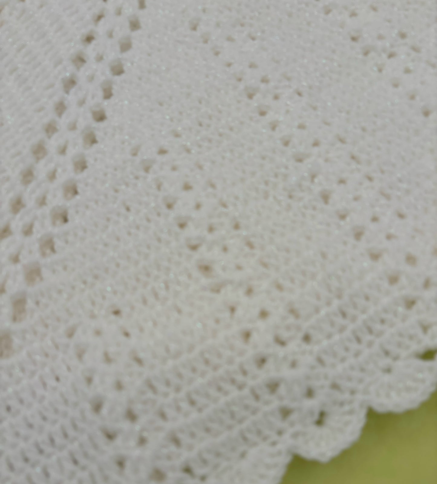 White Acrylic Crochet Blanket