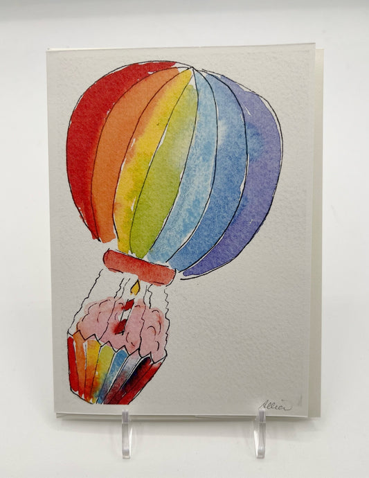 Hot Air Balloon Birthday Card