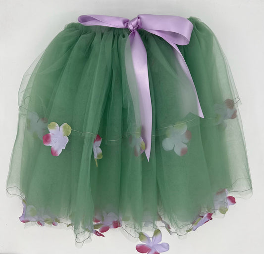 13" Pretty Petal Sage and Periwinkle Tutu