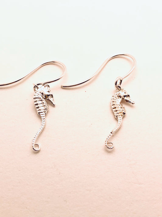 Sterling Silver Seahorse Dangles