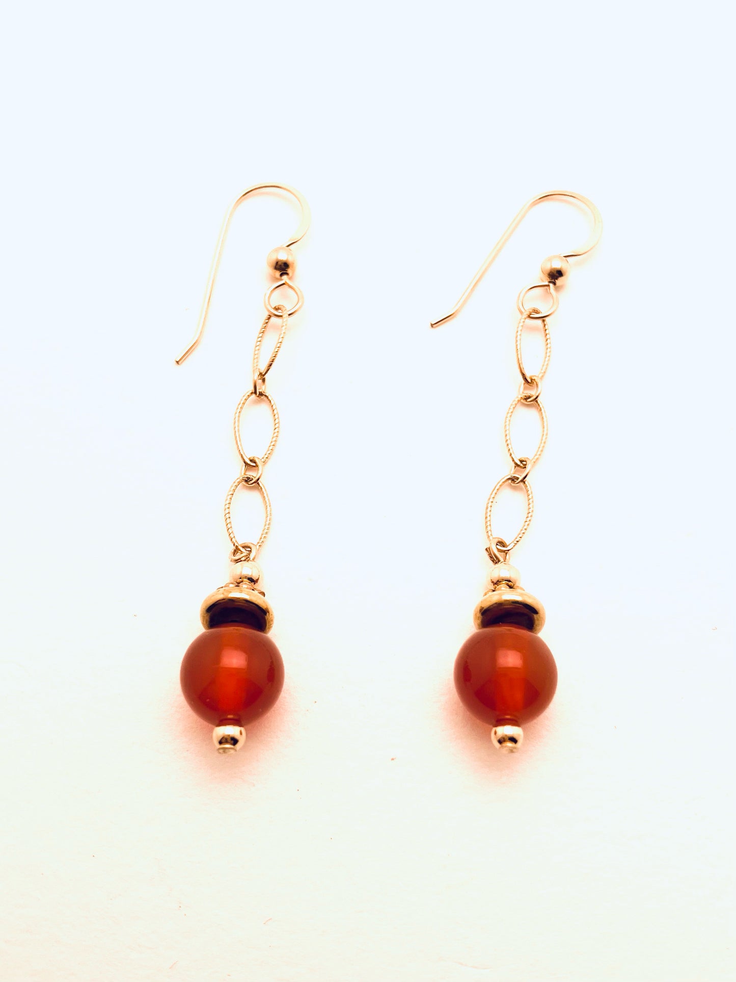 14K Gold Filled Earrings with Carnelian