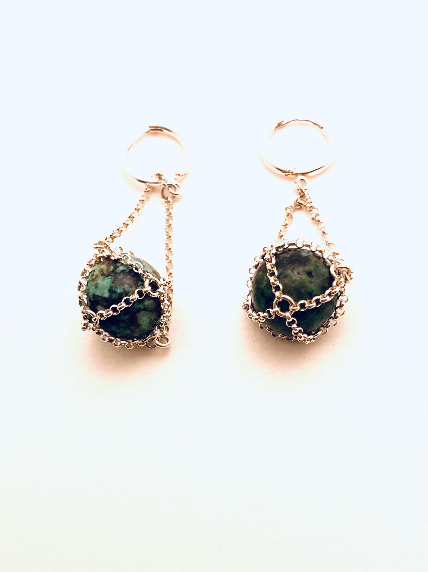 African Turquoise Earrings