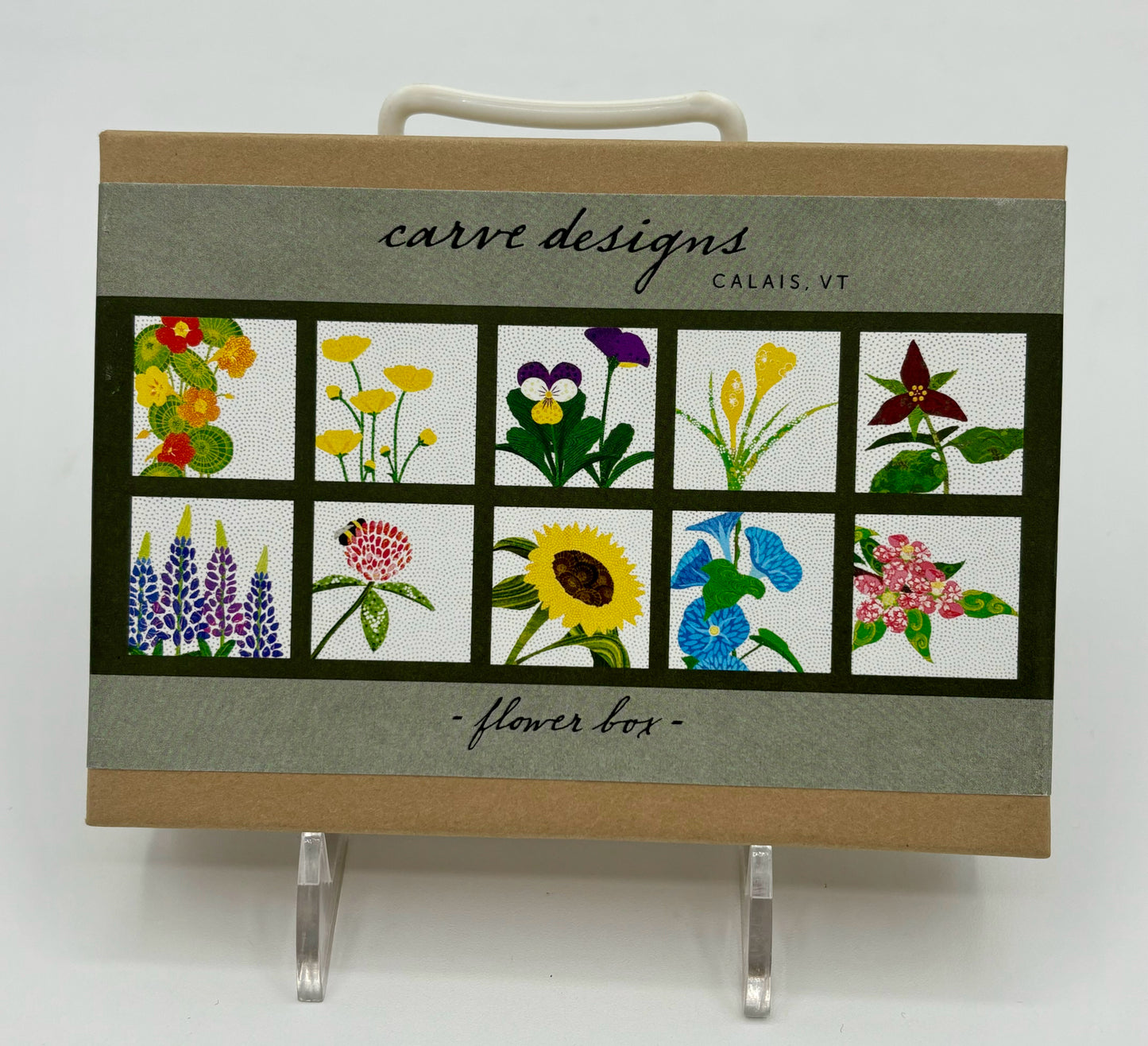 10 Flower Boxed Cards And Envelopes