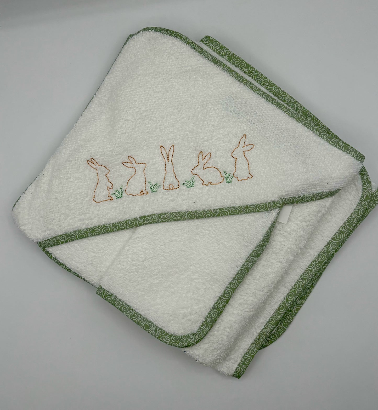 Baby Hooded Towel & Washcloth Embroidered