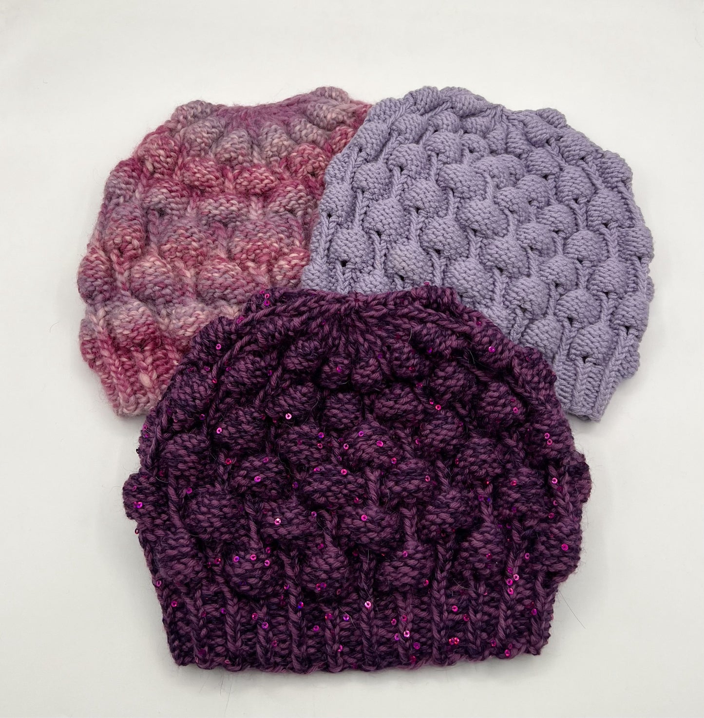 M/L Multi Color Merino Wool Acorn Bobble Knit Hat