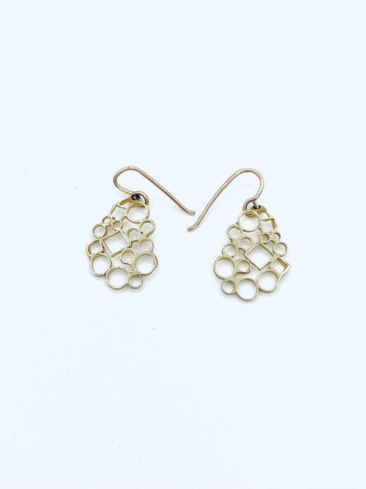 Medium Mosaics Nu-Gold 14k filled wires Earrings