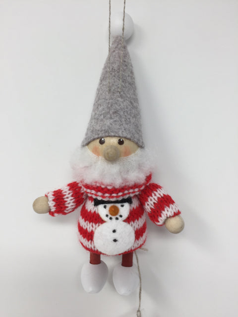 Elf Ornament with Snowman Sweater