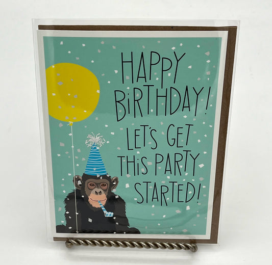 Party Monkey Birthday Card