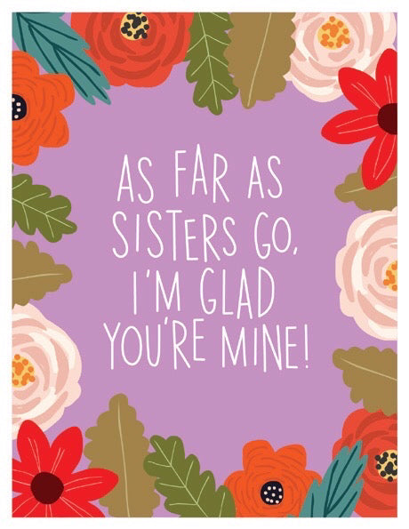 Floral Sister Birthday Card