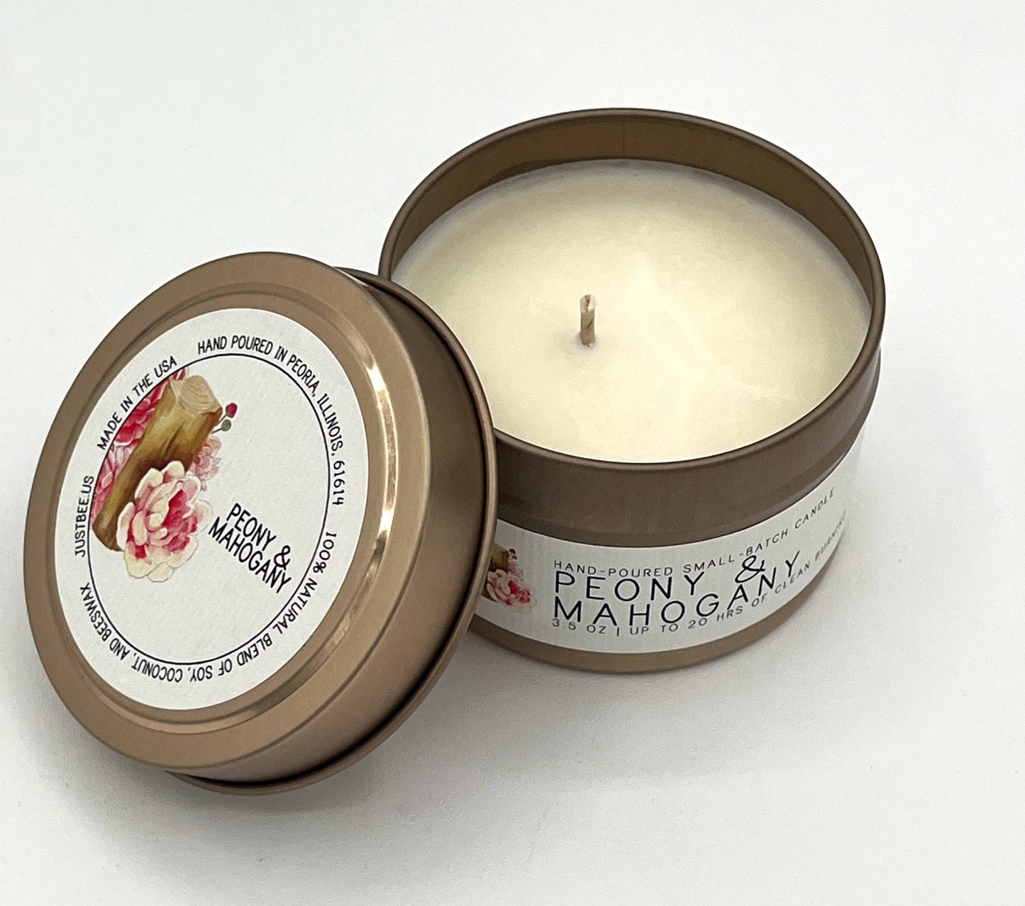 Peony & Mahogany Travel Candle