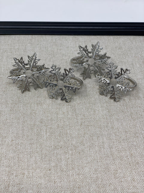 Snowflake Pewter Napkin Rings