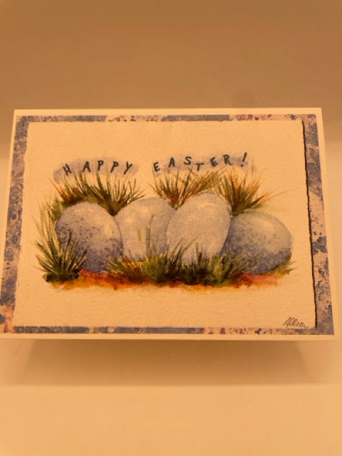 Blue Eggs Easter Card