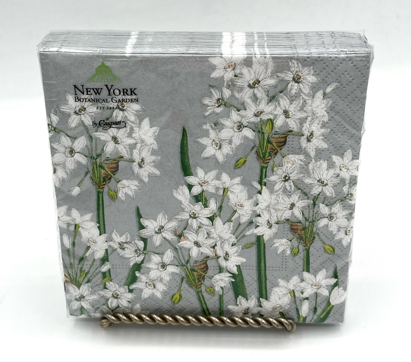 Paperwhites Silver Cocktail Napkins