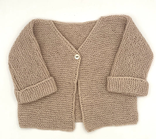 12 M Sweater - Sand Cotton/Alpaca Blend Undyed Yarn