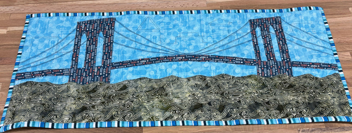 Quilted Table Runner - Brooklyn Bridge