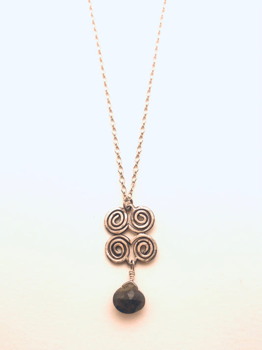 4 Swirl Labradorite Necklace